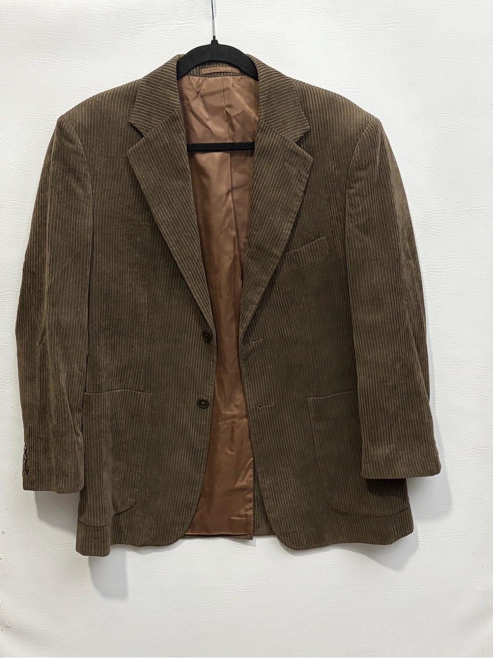 Michael Brandon Brown Corduroy Sport Coat - Two-Button Blazer Small